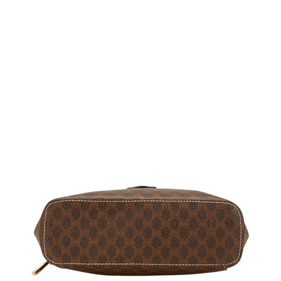 Celine Macadam handbag vanity bag brown leather women's CELINE